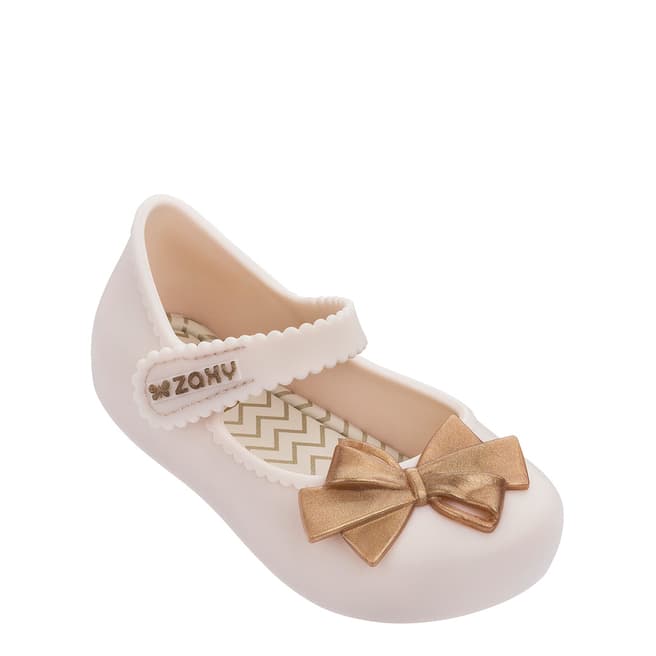 Zaxy Baby Ivory/Gold Bow Shoes