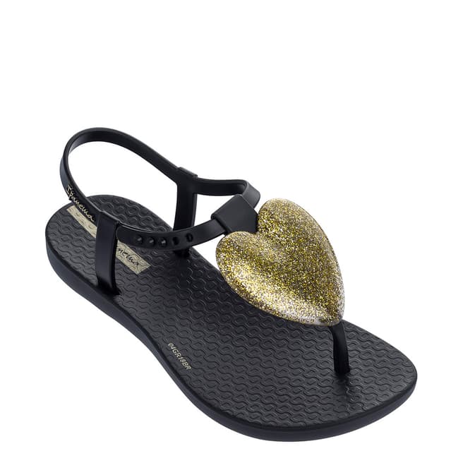 Ipanema Kids Black/Gold Love Sandals