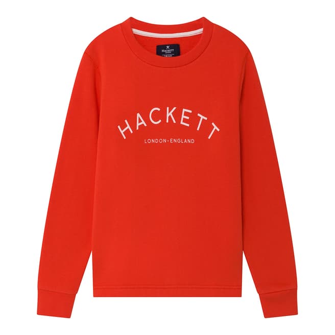 Hackett London Younger Red Logo Sweatshirt
