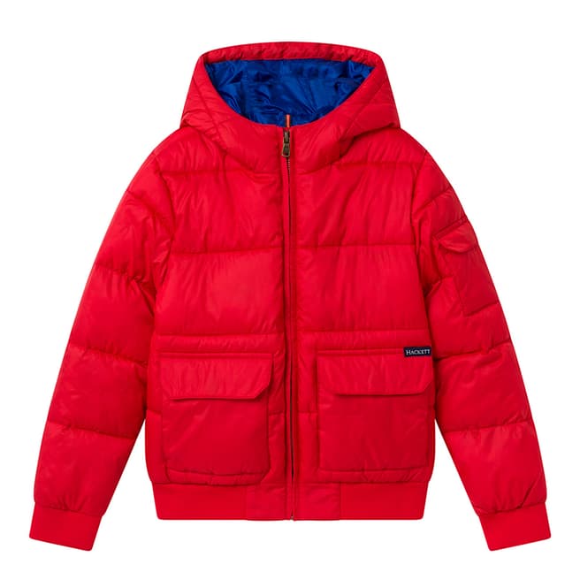 Hackett London Younger Red Classic Puffa Jacket
