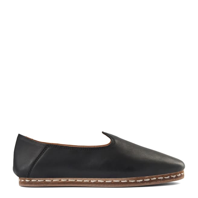 Shoe The Bear Black Leather Khalo Slipper Flats