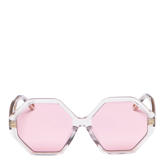 Chloe Women's Pink/Clear Turtledove Sunglasses 57mm 