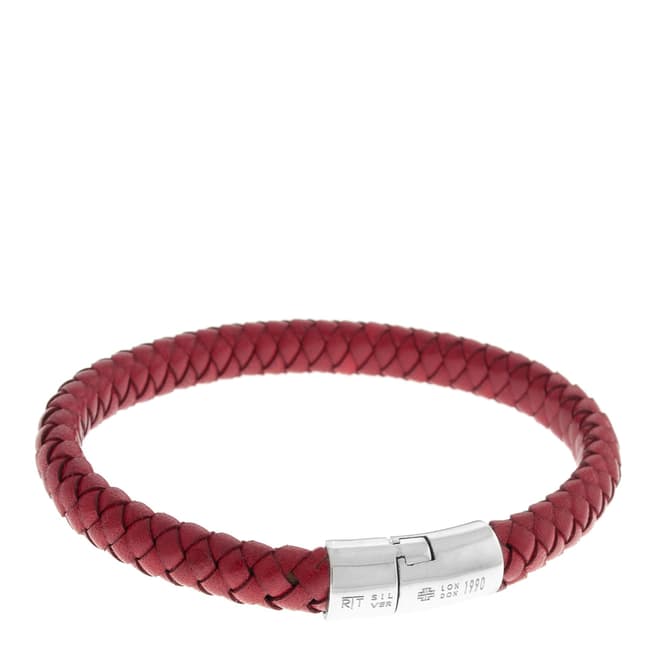 Tateossian Red Leather Bracelet