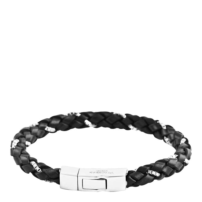 Tateossian Black Woven Chain Bracelet