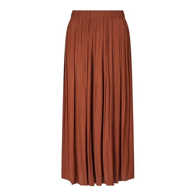 Jigsaw Chestnut Crocus Drape Pleated Skirt