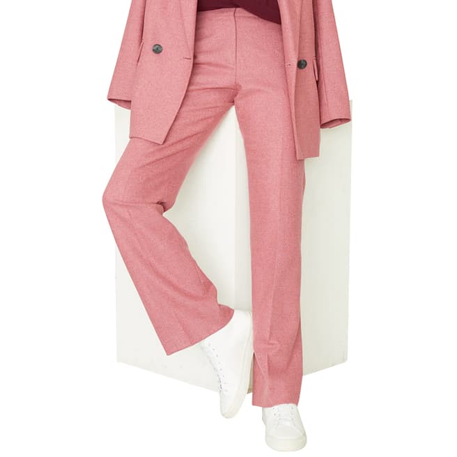 Jigsaw Pink Flannel Straight Trousers