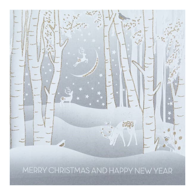 Five Dollar Shake Set of 12 Merry Christmas & A Happy New Year, Forest Christmas Cards