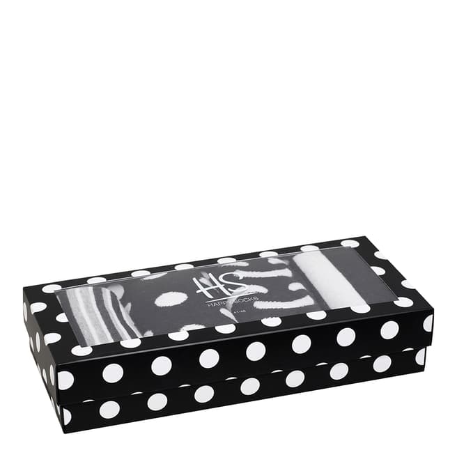 Happy Socks Black/White HS By Happy Socks 3 Pack Gift Boxed Socks