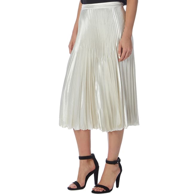 Reiss Silver Dorie Pleated Skirt