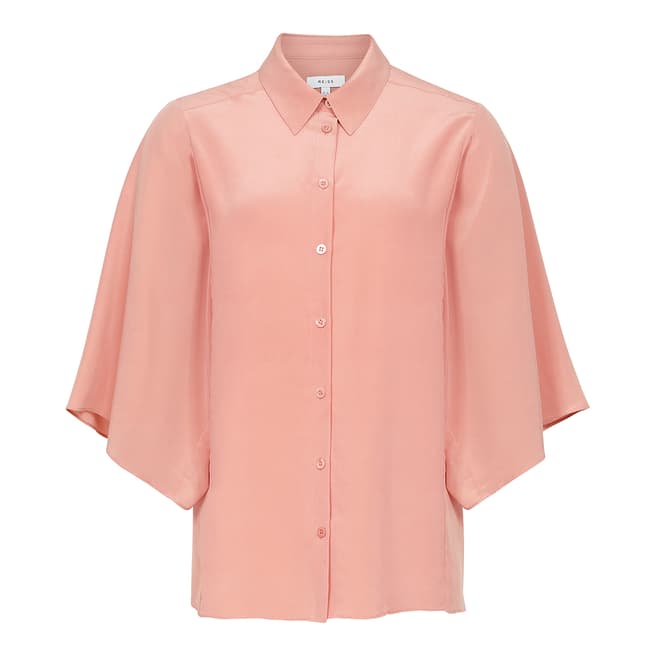 Reiss Pink Guila Silk Shirt
