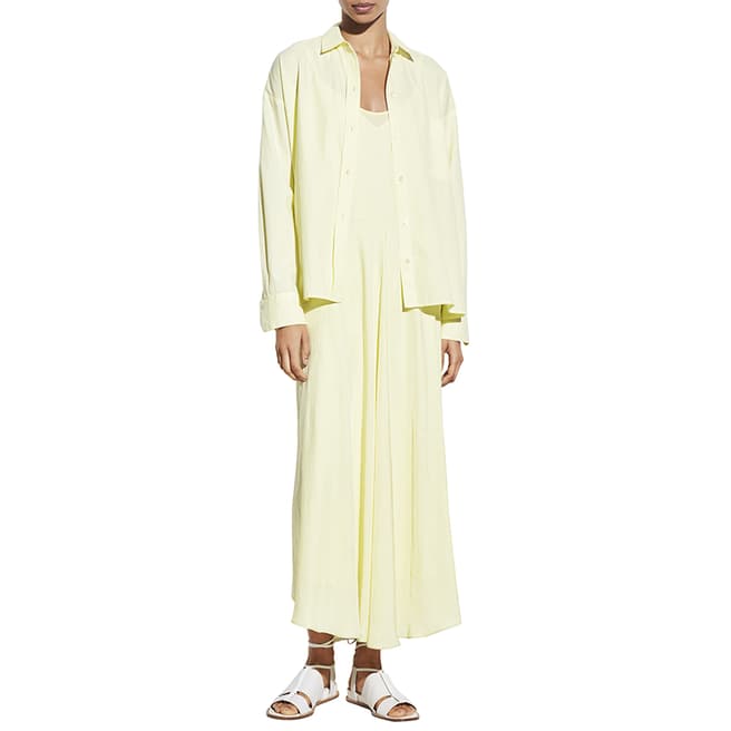 Vince Pale Yellow Double Layer Dress