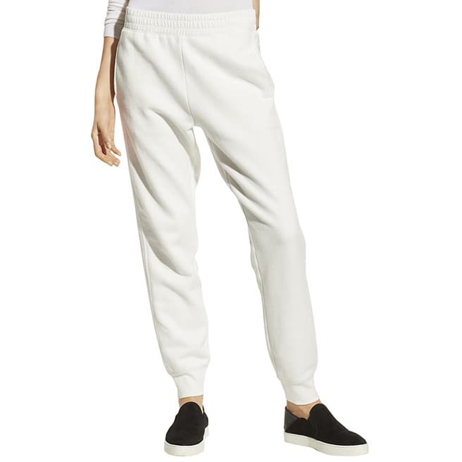 Vince White Cotton Tapered Joggers