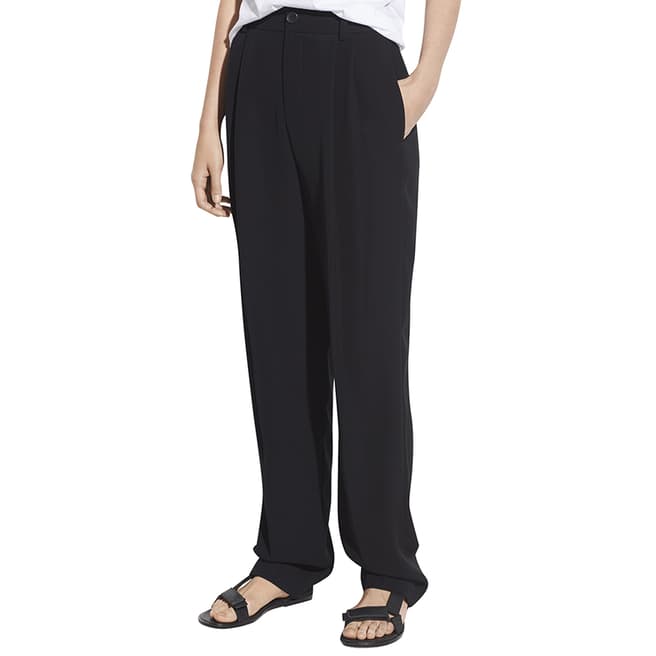 Vince Black Wide Tapered Trousers