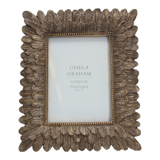 Gisela Graham Gold Feather Picture Frame