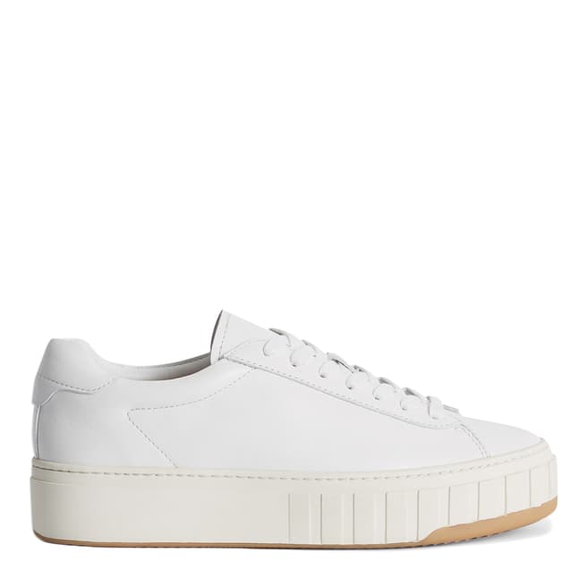 Reiss White Dover Street Leather Sneakers