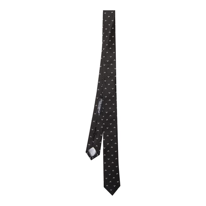 Dolce & Gabbana Black/White Silk Jacquard Tie