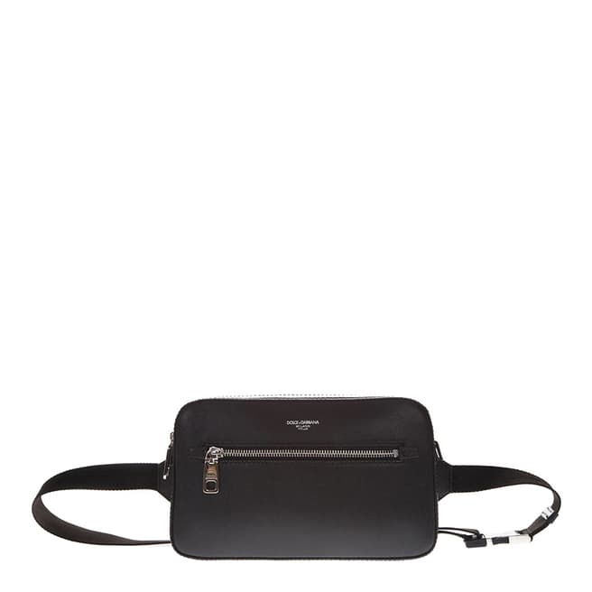 Dolce & Gabbana Men's Black Leather Crossbody/Belt Bag 