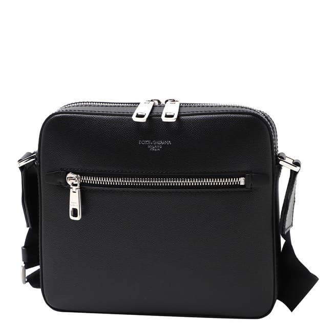 Dolce & Gabbana Men's Black Leather Crossbody Bag 