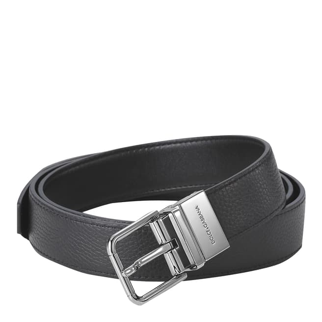 Dolce & Gabbana Men's Black Leather Belt 