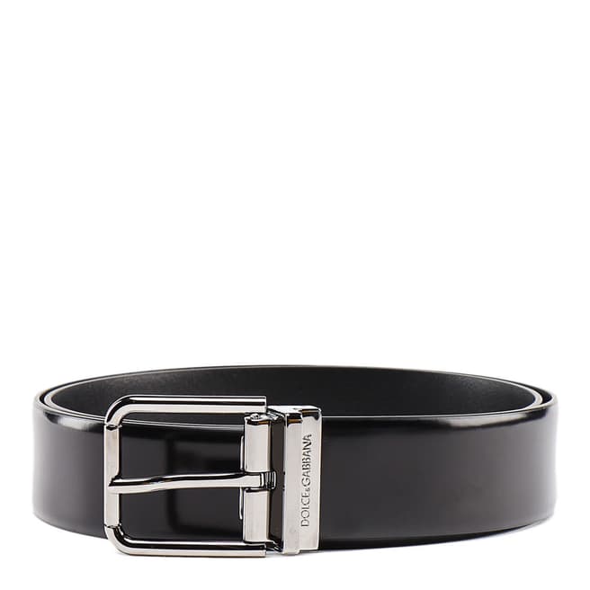 Dolce & Gabbana Men's Black Leather Belt 