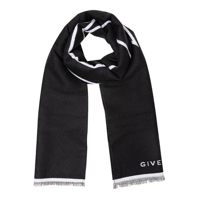 Givenchy Black/White Givenchy Woven Scarf