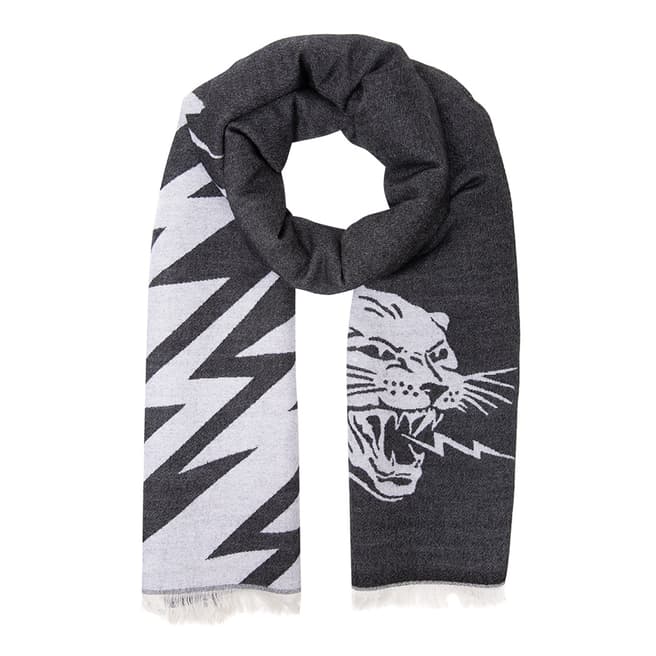Givenchy Grey/White Givenchy Woven Scarf