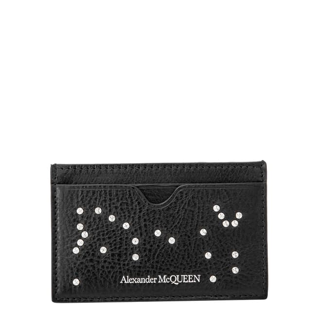 Alexander McQueen Men's Black Leather Card Holder 
