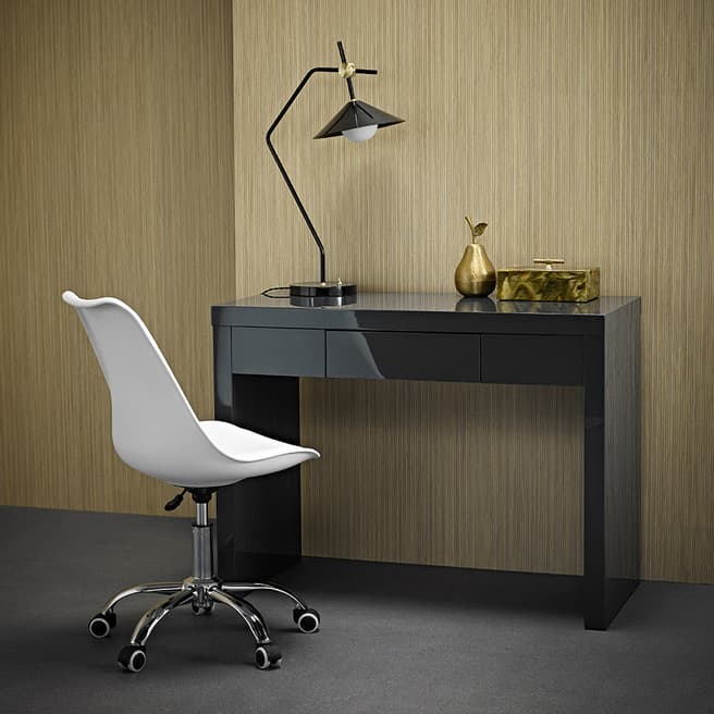 Furniture Interiors Puro Desk/Dressing Table, Charcoal