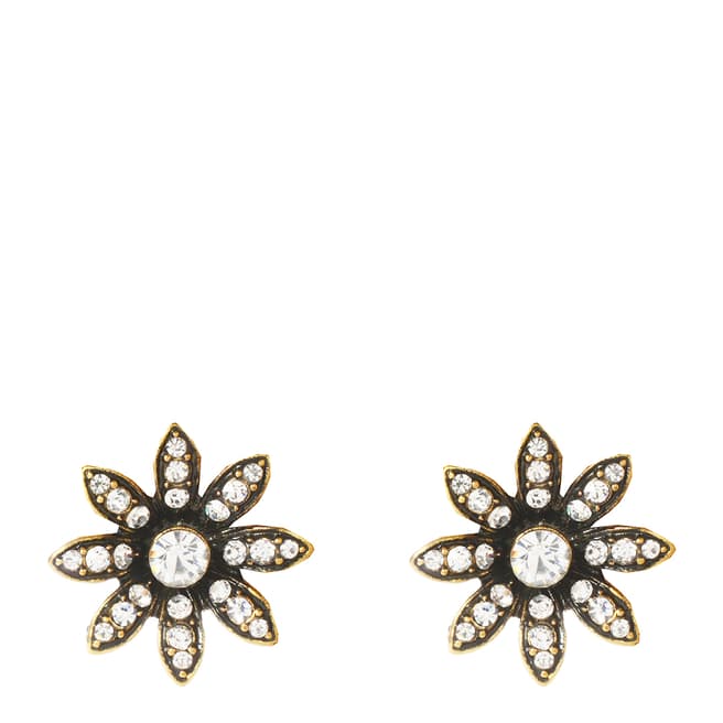 Amrita Singh Antique Gold Flower Stud Earrings