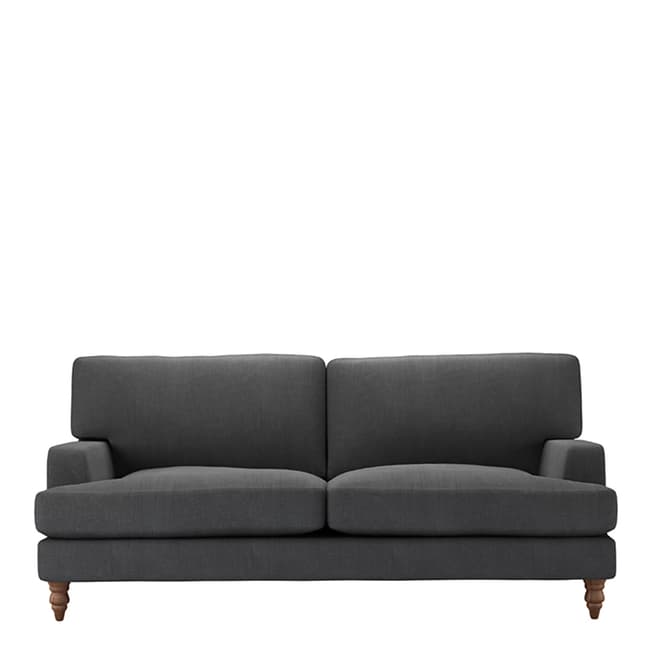 sofa.com Isla 3 Seat Sofa in Brushed Linen Cotton Charcoal