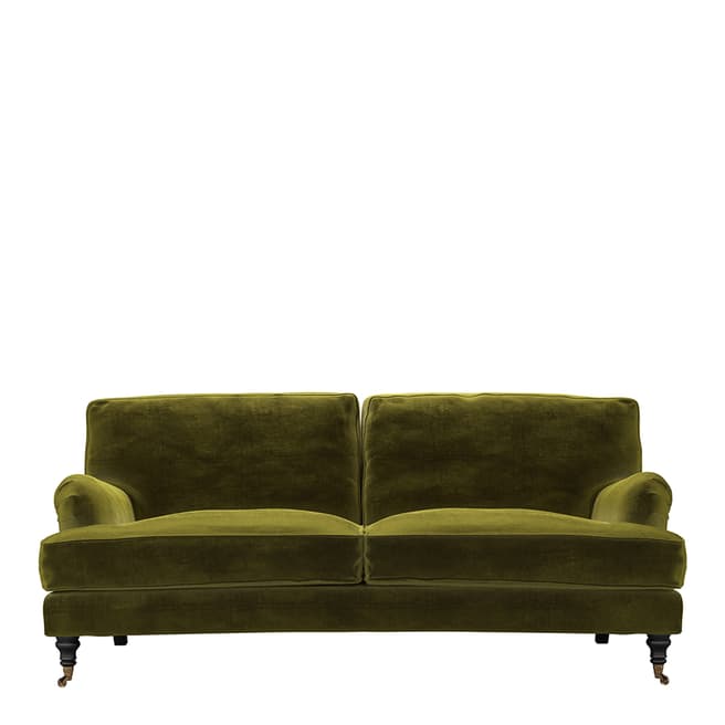 sofa.com Bluebell 3 Seat Sofa in Olive Cotton Matt Velvet