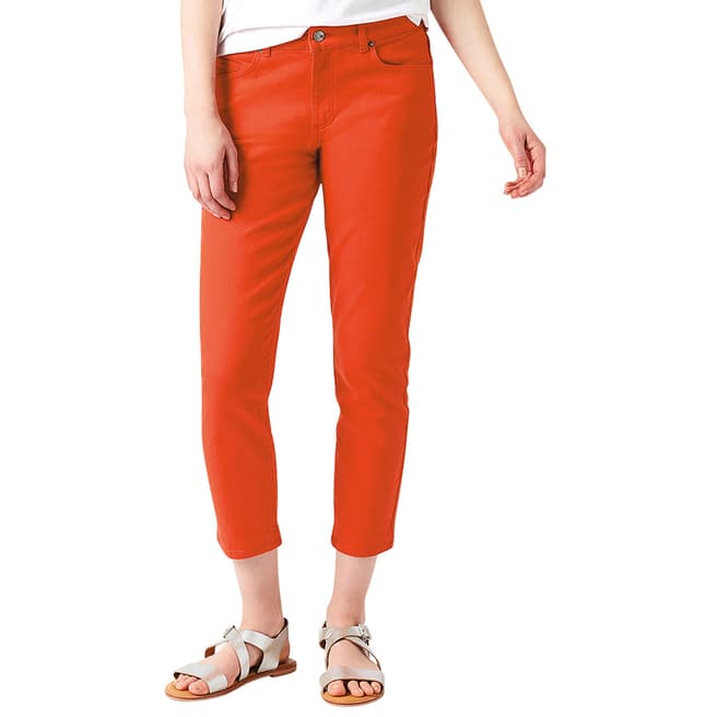 White Stuff Orange Southern Seas Crop Trousers