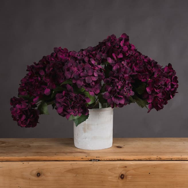 Hill Interiors Faux Purple Hydrangea Bouquet