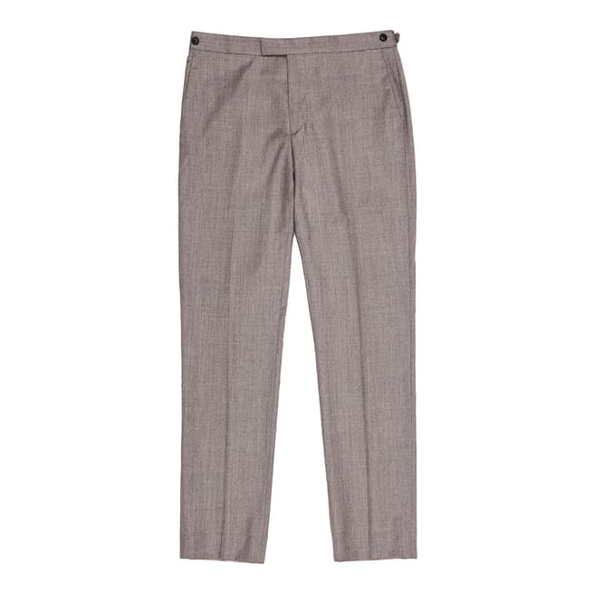 Reiss Taupe Welder Slim Fit Suit Trousers