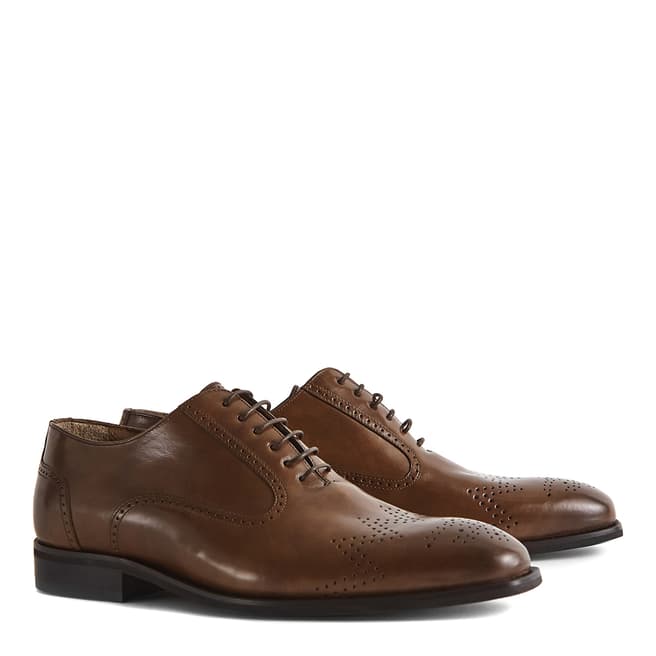 Reiss Brown Riley Brogue Shoes