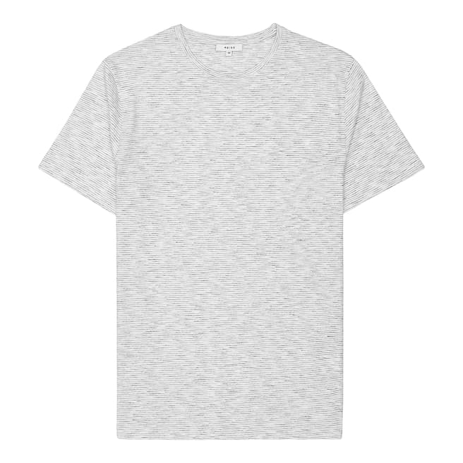 Reiss Grey Melange Beech Crew T-Shirt