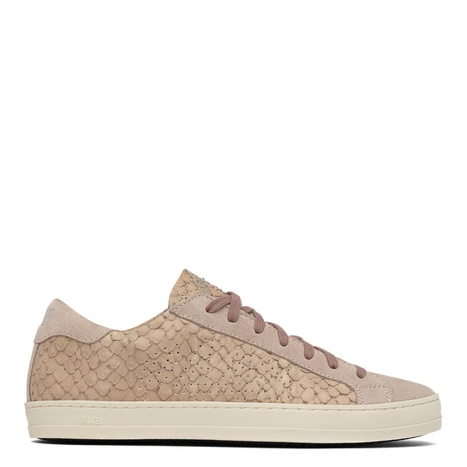 P448 Pink Leather John Python Trainers