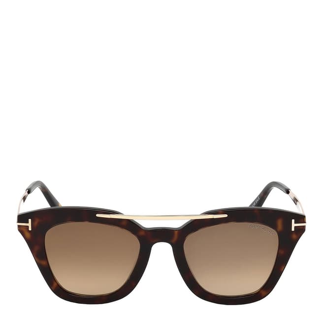 Tom Ford Women's Dark Brown Havana Tom Ford Sunglasses 49mm