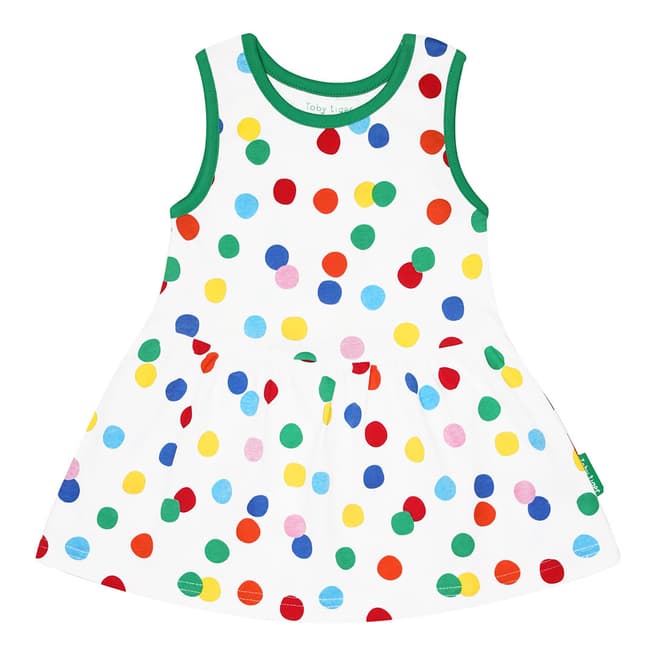 Toby Tiger Multi Organic Confetti Print Twirl Dress