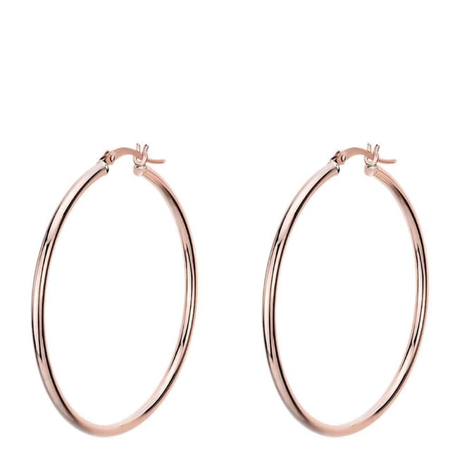 Chloe Collection by Liv Oliver 18K Rose Gold Plated Large Hoop Earrings