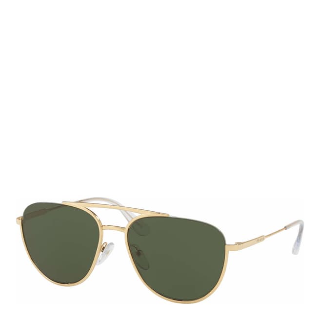 Prada Men's Gold Prada Sunglasses 56mm