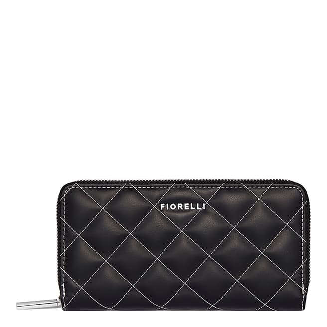 Fiorelli Black White Quilted City Wallet
