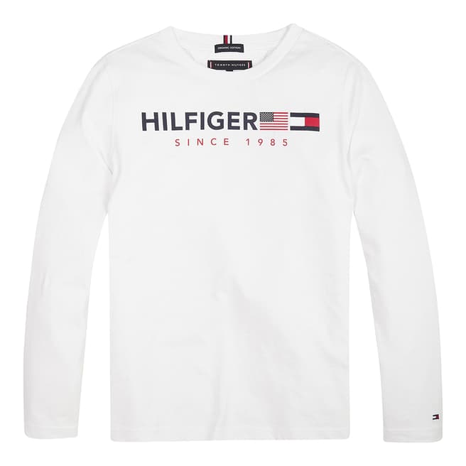 Tommy Hilfiger Boy's White Flags Graphic Tee