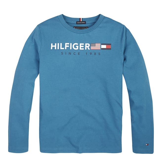 Tommy Hilfiger Boy's Blue Flags Graphic Tee