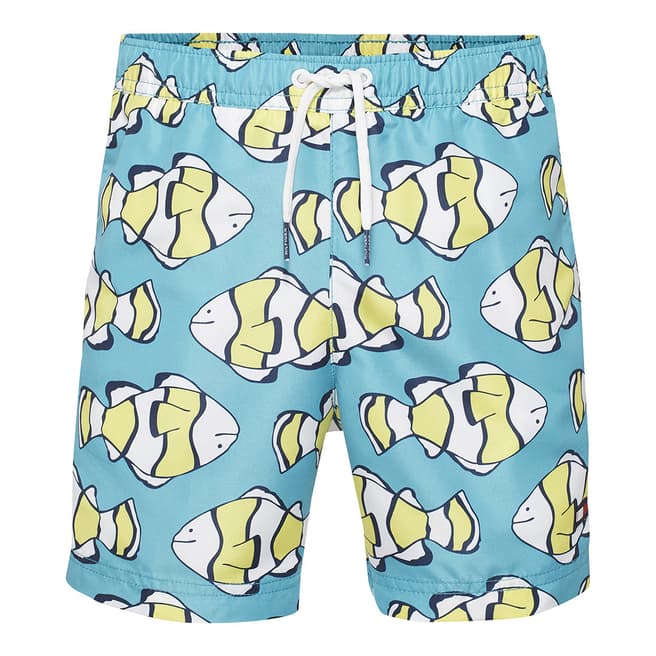 Tommy Hilfiger Boy's Fish Spectra Green Swim Shorts