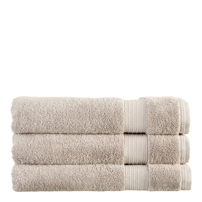 Christy Sanctuary Pair of Hand Towels, Silver 
