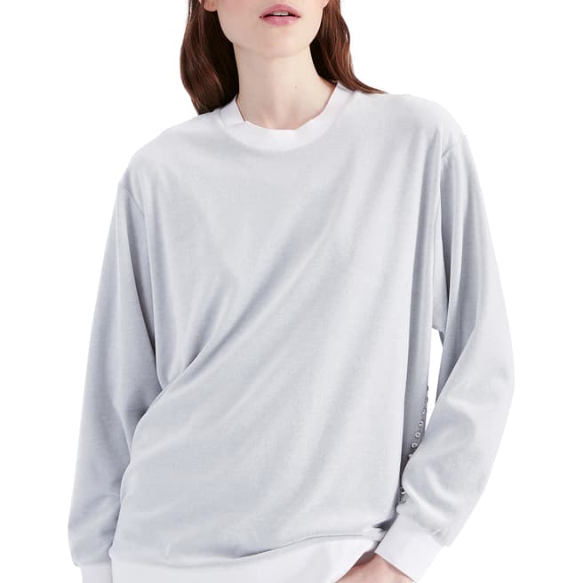 IRO  Grey Rough Cotton Blend Sweatshirt