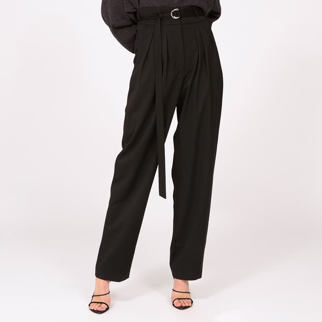 IRO Black Grand Relaxed Stretch Trousers
