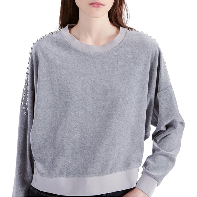 IRO Grey Heathen Cotton Blend Sweatshirt