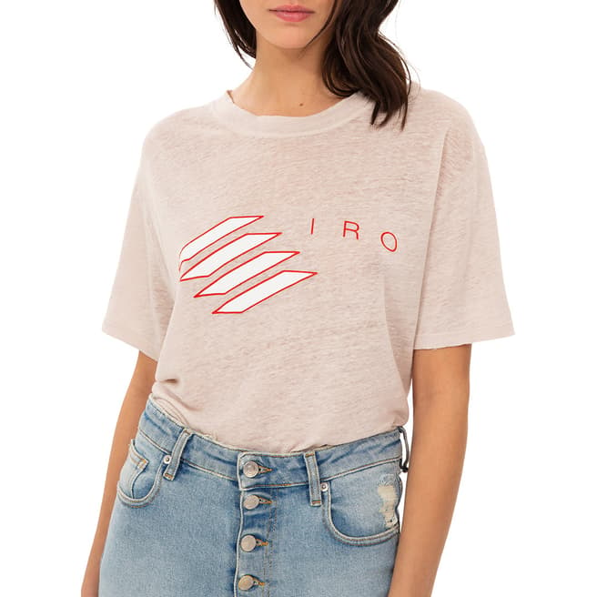 IRO Ecru Lucie Linen T-Shirt